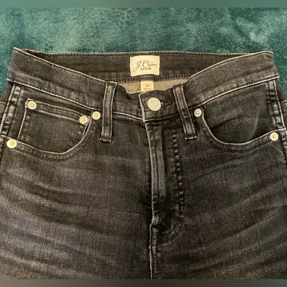 J. Crew denim black wash slim straight jean size 24 - Picture 6 of 6